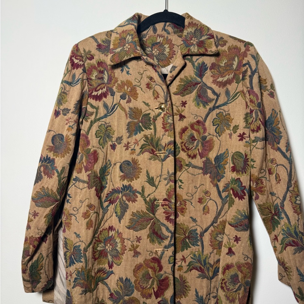 Floral Patterned Women's Coat